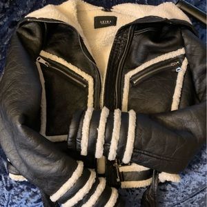Faux leather jacket